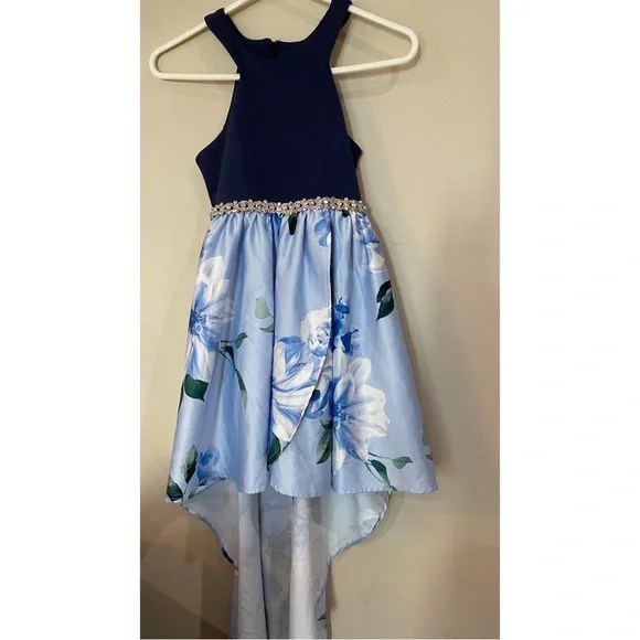 green emerald velvet dress Jovani Kids K66708 Tulle Ruffle High Low Girls Formal Dress Party Gown Short Long